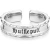 FANCIME Harry Potter x FANCIME Collaboration - Hufflepuff House Ring - Silver, Sterling Silver Adjustable Ring Jewellery Gift for Women Girls Men