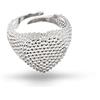 Donipreziosi Anello Chevalier da Mignolo in Argento 925% Regolabile a Cuore puntellato - Anello Donna Cuoricino batticuore (Argento)
