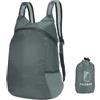 PATIKIL Zaino da Tekking, 15L-20L Zaino Leggero Pieghevole Giorno Piccola Borsa Tracolla Pieghevole per Campeggio Aperto Ciclismo Zaino Spalla, Grigio