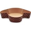 Erre4M - 10 Stampi in Carta da Forno per Colomba Pasquale 500g | 27,5×20×5 cm | Cartoncino Ondulato Rigido | Microforato | Made in Italy