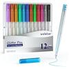Welebar Penne gel glitter per Cricut Maker 3/Maker 4/Explore 3/Explore 4/Air 2, set di 12 colori assortiti, 0,8 penne glitterate per scrivere e disegnare, compatibile con tagliatrice Cricut
