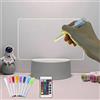 Bseical Regalo Donna Compleanno Mamma, Luce Notturna Bambini, Lampada Notturna Neonato Telecomando, Regalo Di Natale Anniversario Matrimonio Fidanzata Coppia Usb A Batteria Orientabile Diy Led Bacheca -Piazza