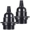 TIANFAN 2 Pz/pacco Edison Vite ES E27 Lampadina Portalampada Presa a sospensione Bachelite nera