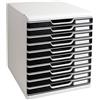 Exacompta Cassettiera Exacompta MODULO Classic 10 cassetti 28,8x35x32 cm grigio/nero 302014D