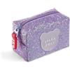 Back2Fun Portamonete Glitter Lilla B2F Accessorio da Viaggio-Portafoglio Unisex Bambini 100 x 70 x 50 mm, viola, 100 x 70 x 50 mm