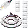 RUNCCI-YUN Cavo di Prolunga LED RGB 6m, 5 pin da 12 V DC Cavo prolunga striscia a LED+10pcs Connettori a Striscia LED, 10 mm 5 pin Connettore LED,per Strisce LED RGB 3528 5050