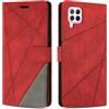 SONWO Cover per Huawei P40 Lite, Flip Caso in PU Pelle Case Cover Custodia con Slot per Schede e Supporto Stand per Huawei P40 Lite, Rosso