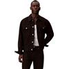 Calvin Klein Uomo Giacca in Jeans 90s Classic Black Trucker con Taschini sul Petto, Nero (Ck Classic Black), S