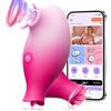 Govirt Vibratore per Donna Professionale Sextoys, 2-IN-1 Succhia Clitoride con 10 Modalità di Suzione e Leccamento, Controllo Tramite App, Stimolatore Clitorideo & Capezzoli, Regali Sex Toy per le Donne