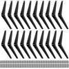 Cherbowing Staffa per scaffale 20 PCS Angolo di scaffale supporto scaffale a parete Angolo resistente metallo nero 90° con viti (150 x 200 mm)