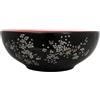 vidaXL Lavabo da Appoggio Nero e Rosso Rotondo Φ41x14 cm Ceramica