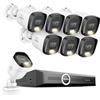 SANNCE Kit Videosorveglianza Esterno PoE 6MP NVR 8 Canali Senza Disco Rigido 2K/3MP 8 Telecamere Poe con LED Smart IR, Riconoscimento Intelligente Persone/Veicolo, Notturna a Colori 65 Piedi