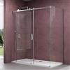 doporro Box Doccia 80x160x195 cm in Vetro Temperato Trasparente 8 mm Porta Scorrevole con Maniglie e Profili Cromati, Trattamento Anticalcare Easy Clean - Ravenna17K