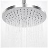 ILIKEPOW Soffione Doccia a Pioggia, Cromo Lucido, 22 cm (8,7 pollici) | Testa Rotonda, Doccia a Cascata, Ugelli Anti-Calcare, Testa Regolabile, Acciaio Inox