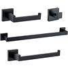 TURS Set di 4 accessori per il bagno in acciaio inox opaco, set di barre per asciugamani, montaggio a parete, di alta qualità. Q7BKP4-40CM
