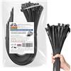 Double Dragon Confezione da 250 fascette in nylon PA66 resistenti, 300 mm x 4,8 mm, fascette autobloccanti di grado industriale per casa, ufficio, garage e officina