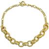 Bling Jewelry Collana Girocollo Ovale A Maglie Larghe Con Struttura Chunky Di Dichiarazione Di Moda Per Le Donne Chiusura A Scatto Placcata Oro Opaco