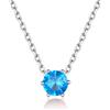 Suplight Collana Argento 925 Donna Collana Solitario Donna, Ciondolo Nascita Turchese Decembre Punto Luce Confezione Regalo