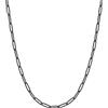 FOCALOOK Collana Donna Sottile in Acciaio Inossidabile da 1,8mm/3mm Collana Donna Lungha Placcato Nero/Oro/Oro Rosa Catena di Ricambio 36-61cm+5cm Confezione Regalo