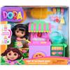 Dora, Chiosco dei Gelati Interattivo, Trasformabile e Contenitore, 3+ Anni | Altezza 15,2 Cm, Braccia e Gambe Articolate, Outfit Esclusivo, Accessori e Frutta