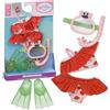 BABY born Set snorkeling per bambole 43 cm | Bikini, maschera da sub, pinne, accessorio per bambole da 43 cm