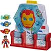 Marvel Hasbro, Marvel, Serie Iron Man e i Suoi Fantastici Amici su Disney Jr., playset Hall of Armor, Action Figure da 7,6 cm con Accessori, Giocattoli di Supereroi, dai 3 Anni in su