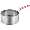 TENTA KITCHEN Colino per pasta, in acciaio inox, con manico rimovibile, cestino per la pasta in metallo, per friggitrice, scolapasta da cucina per lavare, scolare per friggere a vapore (18 cm)