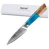 hecef Coltello per Subcciare Professionale 9 cm per Frutta e Verdura, Acciaio Damasco 67 Strati con Nucleo VG10, Manico Ergonomico in Resina, Regalo per Chef e Appassionati
