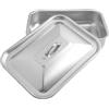 Steel Pan SP711163 Piatto da forno, Piatto Gratinato, Teglia Rettangolare con coperchio, Rivestimento Antiaderente, Senza PFAS, 40 x 28 cm, Tutto Inox, Made in Italy