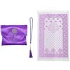 Anlising Tappeto da Preghiera Musulmano con Perline di Preghiera e Borsa in Tessuto, Tappeto da Preghiera Islamico da Viaggio, Tappeto da Preghiera,per Musulmano,Islamico,Ramadan(Viola,110x70CM)