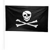 KliKil Bandiera Pirati 150x90 Jolly Roger - Bandiera Pirata tessuto da esterno, resistente alle intemperie con 2 occhielli metallici. Pirate Flag Edward Teach giardino decorazioni