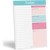 Sweetzer & Orange Planner Giornaliero - Agenda Settimanale Magnetica con Lista delle Cose da Fare - Blocco da 52 fogli a Strappo Senza Data - Per Universitari, Casa e Ufficio - 17,7 cm x 25,4 cm