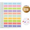 Ji liangli 800 Pezzi Etichette Autoadesive Multicolori, Adesivi per Etichettatura e Scrittura a Mano,Etichette per Nomi,Piccole Etichette per Organizzazione in Ufficio,Casa e Scuola (20 Fogli)