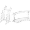 QUARKZMAN Penna Supporto Plastica Orizzontale Verticale Chiaro 2pz | 6-Slot Acrilico Penna Display, Supporto Sopracciglia Penna, Rack Trucco, Pennello Organizzatore, per Ufficio Casa Negozio