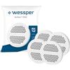Wessper Filtro Disc per borraccia e brocca, filtro per bottiglia d'acqua con carbone attivo, ricambio per bottiglie e caraffe Brita Microdisc, riduzione di cloro e metalli pesanti, 4 pezzi