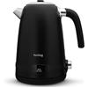 huslog Bollitore in stile retrò, 1,7 l, 2200 W, con regolazione della temperatura, display LCD, 7 livelli di temperatura 40-100 °C, Cool Touch, acciaio inox SUS304, base a 360°, senza BPA, nero