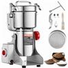 VEVOR 750g Mulino Elettrico per Cereali, Macina Spezie Commerciale Alta Velocità 2000 W, Macchina Polverizzazione in Acciaio Inox, per Cereali Secchi, Spezie, Caffè, Mais, Pepe, Tipo Oscillante