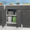 COLAVENE Base Colavene 2 ante antracite lucido 60X50X86h con ripiano interno arredo moderno