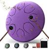 MENGBEI Tamburo antipioggia per esterni,per strumenti da giardino, impermeabile, tamburo per pioggia all'aperto, con borsa per batteria, libro musicale, bacchette per batteria (Viola, 15 cm)