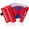 NEWFUN Fisarmonica,Fisarmonica per Bambini,Fisarmonica Adulti,Entry Level Organetto 7 Tasti e 3 Bassi,Con Cinghie Regolabili,Adatto a Studenti, Bambini, Adulti Principianti,Può Essere Utilizzato Come Regalo