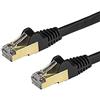 StarTech Cavo Ethernet CAT6a da 1m - Cavo di Rete LAN RJ45 10 Gigabit Schermato 100W Poe - Cavo Dati Patch STP 10GbE - Testato Individualmente - Certificato UL/Tia - Nero (6ASPAT1MBK)