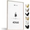 Heimlich® - Cornice per foto - 40x60 cm, Legno di quercia - Media cornice per collage fai da te con copertura in foglio di plastica - Solo espositore da parete