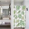 Bovlleetd Foglia Salvia Verde Tenda da Doccia 92x183cm Primavera Acquerello Naturale Verde Foglie di Palma Decorativo Impermeabile Lavabile in Poliestere Tende da Bagno con 6 Ganci per Vasca da Bagno