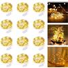 CREATESTAR 12 Pezzi Stringa Luci LED a Batteria 2M, 20 LEDs Lampada a Fili di Rame Impermeabile, Mini Catena Luminosa Luci Stringa per Interni ed Esterni, Decorazione da Natalizi Matrimoni Camera da Letto