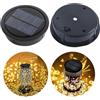 NAVESO Lampada Solare di Ricambio, 2 Pezzi Luci Solari di Ricambio Top 10.5cm, Pannello Solare di Ricambio per Luci, Lampadine Ricambio Pannello Solare per Esterni Lilluminazione, IP65 Impermeabile