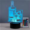 Optechvisual Lampada da whisky, idea regalo per uomini e donne, bicchiere da whisky con incisione per bar e casa