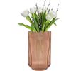 Point-Virgule Vaso decorativo per soggiorno, vasi di fiori in vetro, bello, moka, 12,5 x 22,7 cm