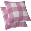 ggaimwf Fodere per cuscino a quadretti pastello Rosa Viola Tartan Cuscini per sedie scozzesi Agriturismo Fodere per cuscini Cuscini per letto Divano Soggiorno All'aperto Giardino 45x45cm Set di 2