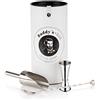 Buddy´s Bar - Gin-Tonic Set Piccolo, Jigger da 2,5cl / 5cl, Cucchiaio da Bar e Paletta per Il Ghiaccio in Acciaio Inossidabile Lucido, Longdrink-Set con Confezione Regalo Inclusa