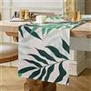 Inhobbok Runner da Tavola Verde Foglia Runner da Tavolo Moderno Runner Tavola Poliestere Lavabile Runner Decorazione per Tavolo da Pranzo per Sala da Pranzo Matrimoni Picnic Feste Agriturismo 40x140cm